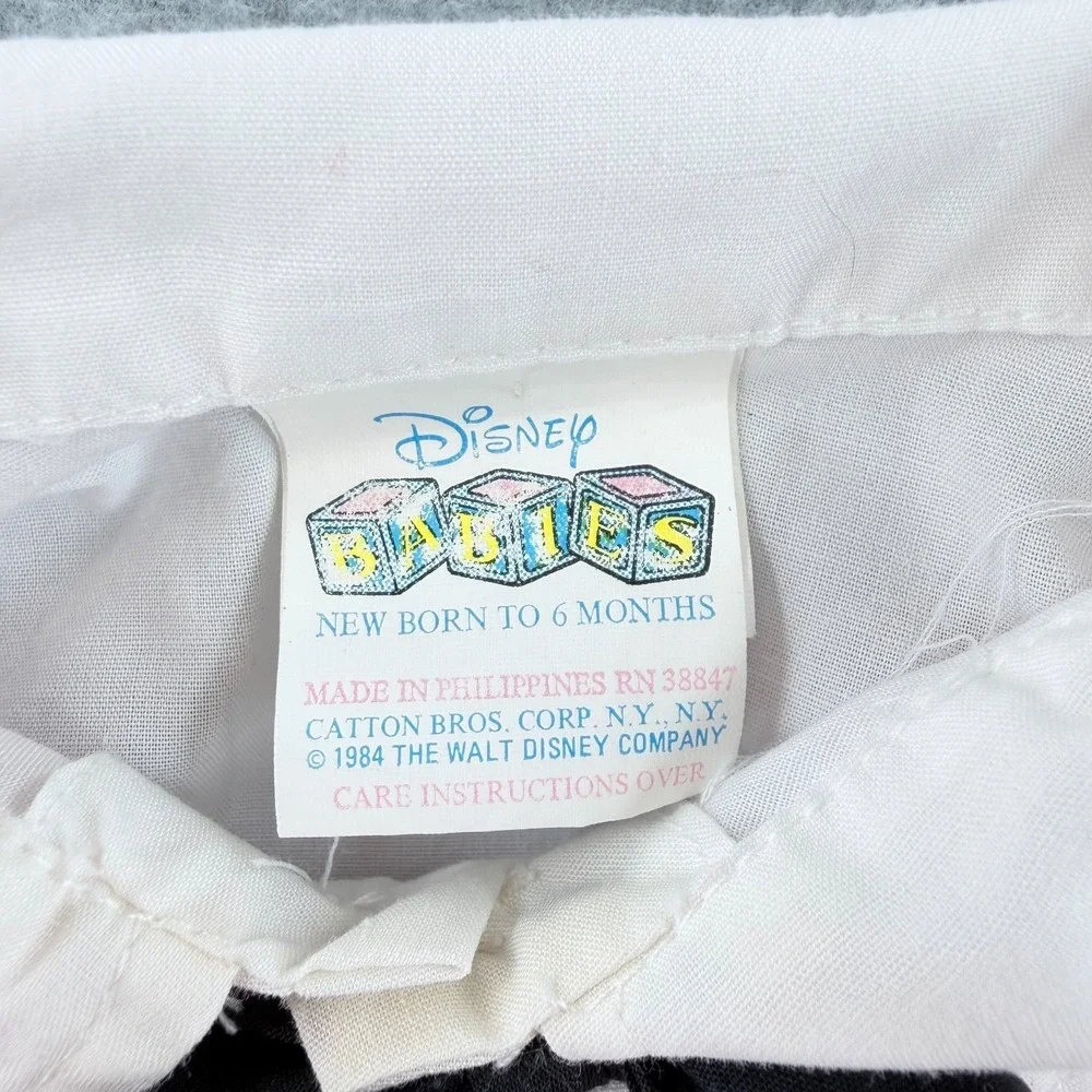 Vintage 1984 Disney Babies Mickey Pluto Red Corduroy Set Newborn 0-6 Months